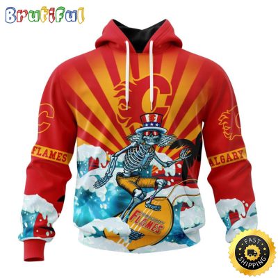 NHL Calgary Flames Hoodie Specialized Kits For The Grateful Dead 3D Hoodie Unisex Hoodie Tshirt
