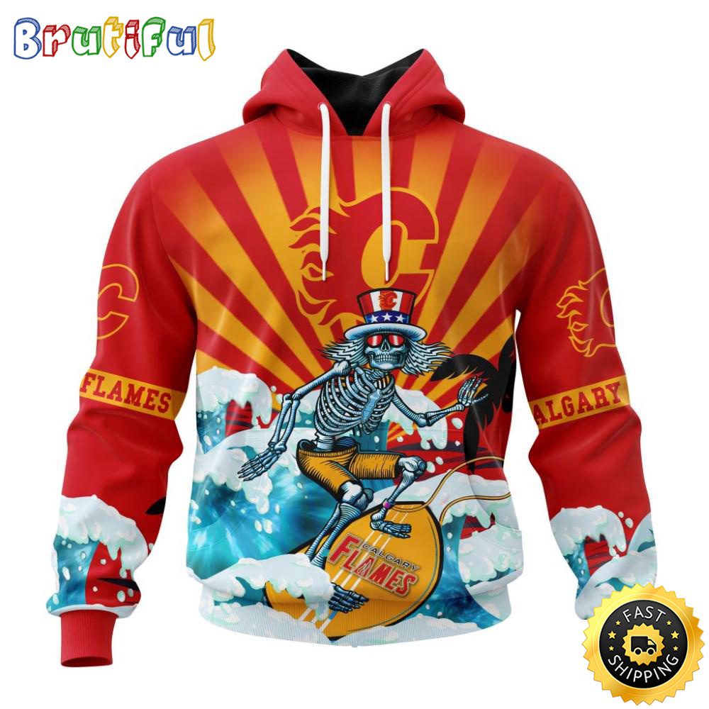 NHL Calgary Flames Hoodie Specialized Kits For The Grateful Dead 3D Hoodie Unisex Hoodie Tshirt