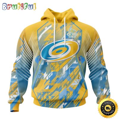 NHL Carolina Hurricanes All Over Print 3D Hoodie Fearless Against Childhood Cancers Show Team Spirit