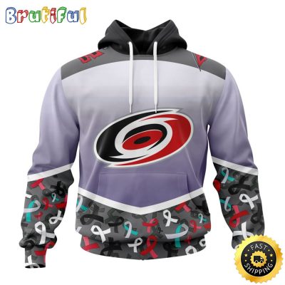 NHL Carolina Hurricanes Specialized Sport Fights Again All Cancer All Over Print 3D Hoodie Unisex Hoodie