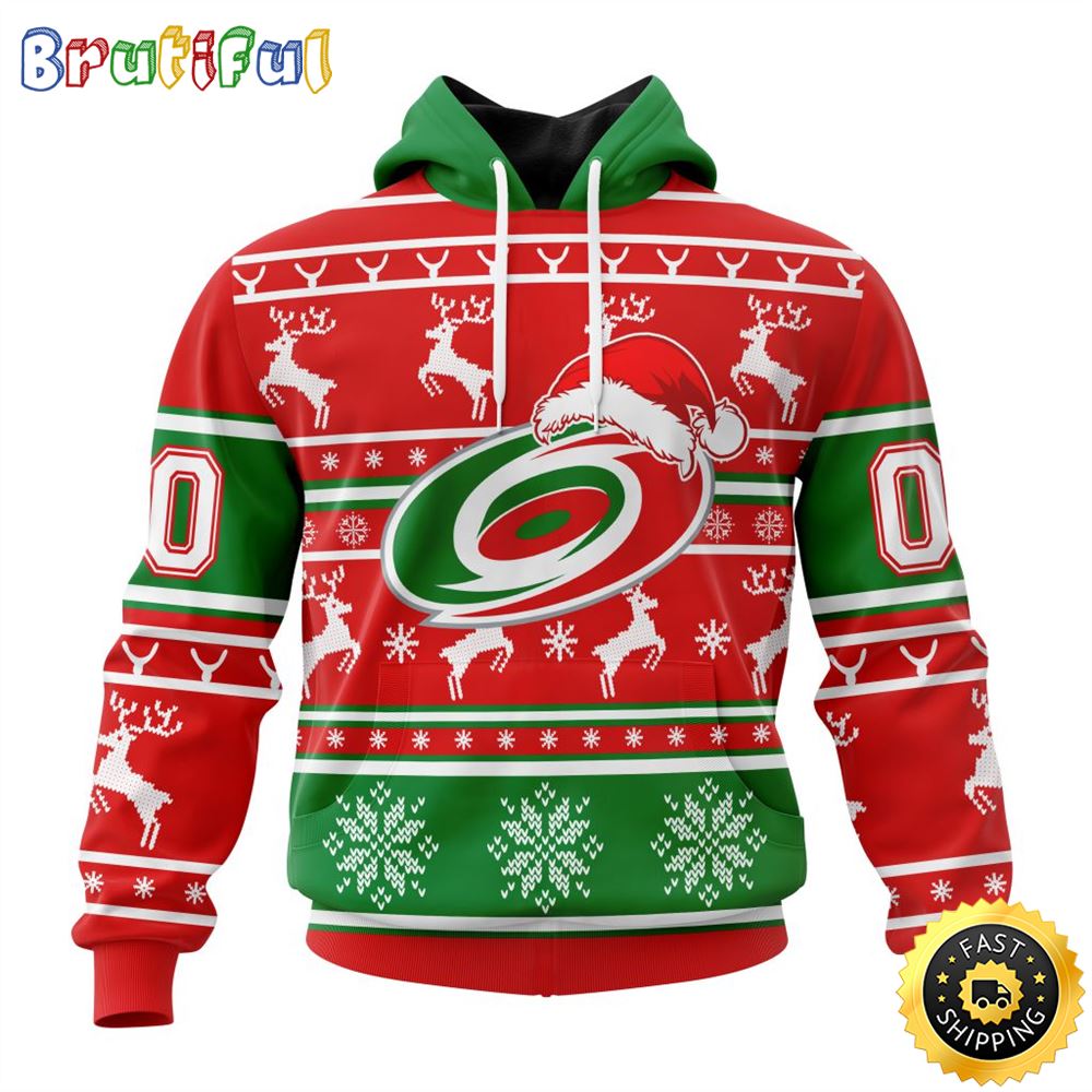 NHL Carolina Hurricanes Specialized Unisex Christmas Is Coming Santa Claus All Over Print 3D Hoodie Gift For Christmas Day NHL Carolina Hurricanes Specialized Unisex Christmas Is Coming Santa Claus All Over Print 3D Hoodie Gift For Christmas Day