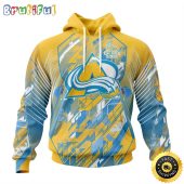 NHL Colorado Avalanche All Over Print 3D Hoodie Fearless Against Childhood Cancers Show Team Spirit