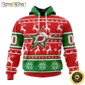NHL Dallas Stars Specialized Unisex Christmas Is Coming Santa Claus All Over Print 3D Hoodie Gift For Christmas Day