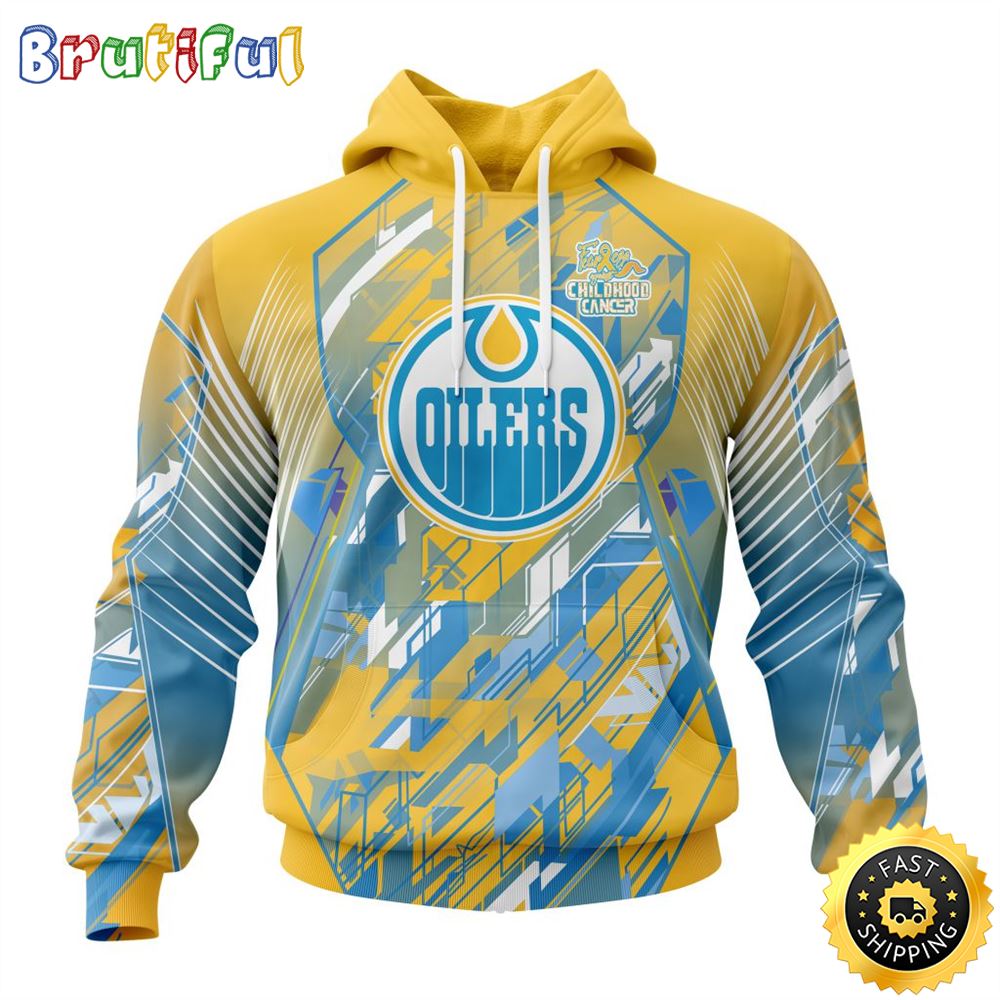NHL Edmonton Oilers All Over Print 3D Hoodie Fearless Against Childhood Cancers Show Team Spirit NHL Edmonton Oilers All Over Print 3D Hoodie Fearless Against Childhood Cancers Show Team Spirit