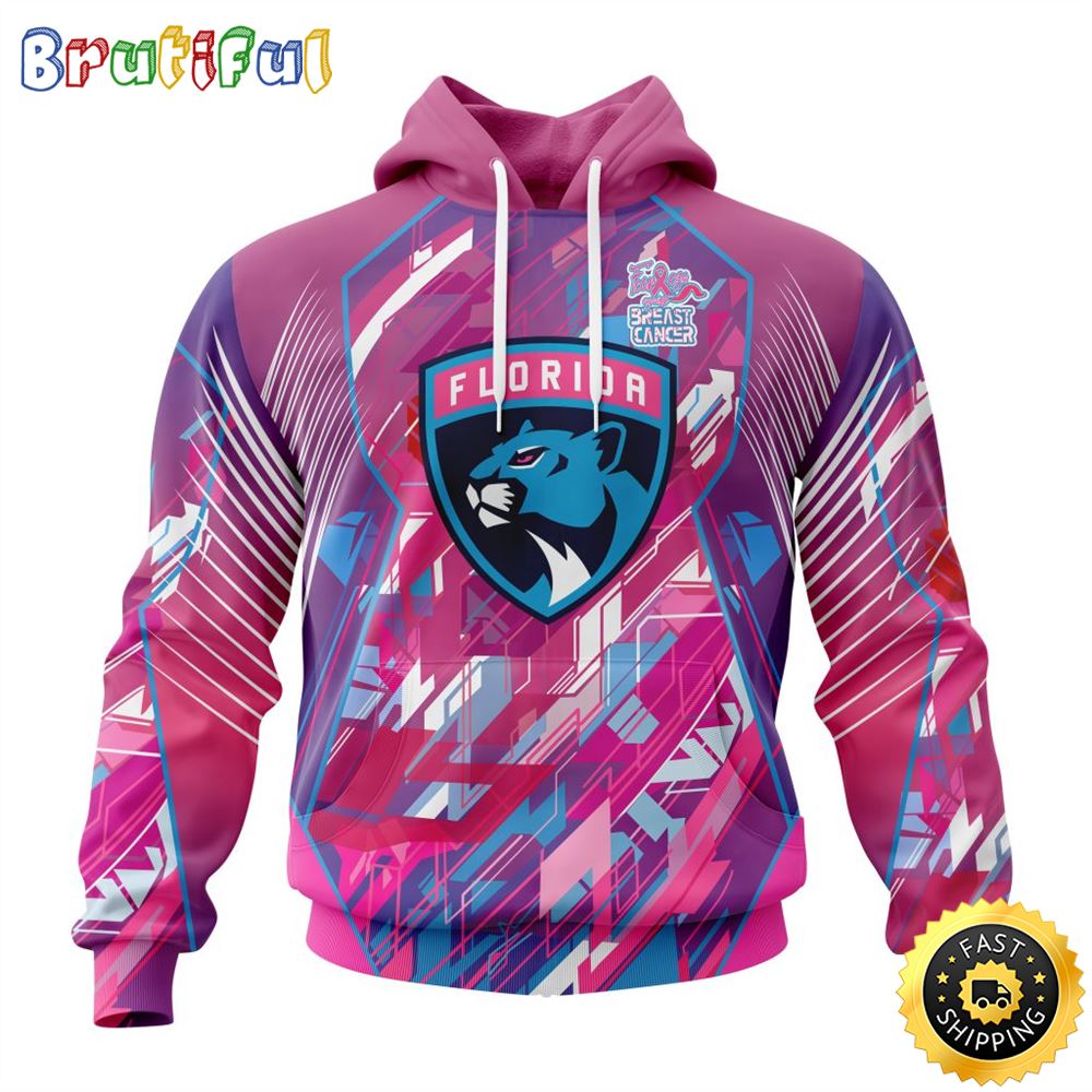 NHL Florida Panthers I Pink I Can Fearless Again Breast Cancer All Over Print 3D Hoodie Unisex Hoodie Tshirt Sweatshirt