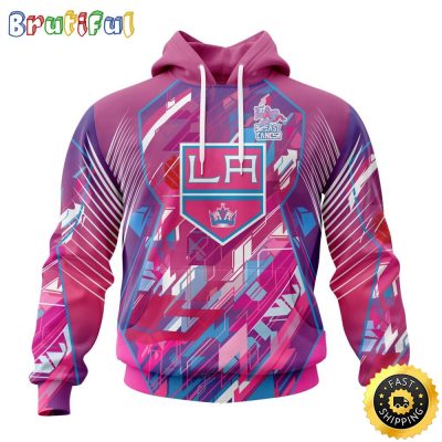 NHL Los Angeles Kings I Pink I Can Fearless Again Breast Cancer All Over Print 3D Hoodie Unisex Hoodie Tshirt Sweatshirt