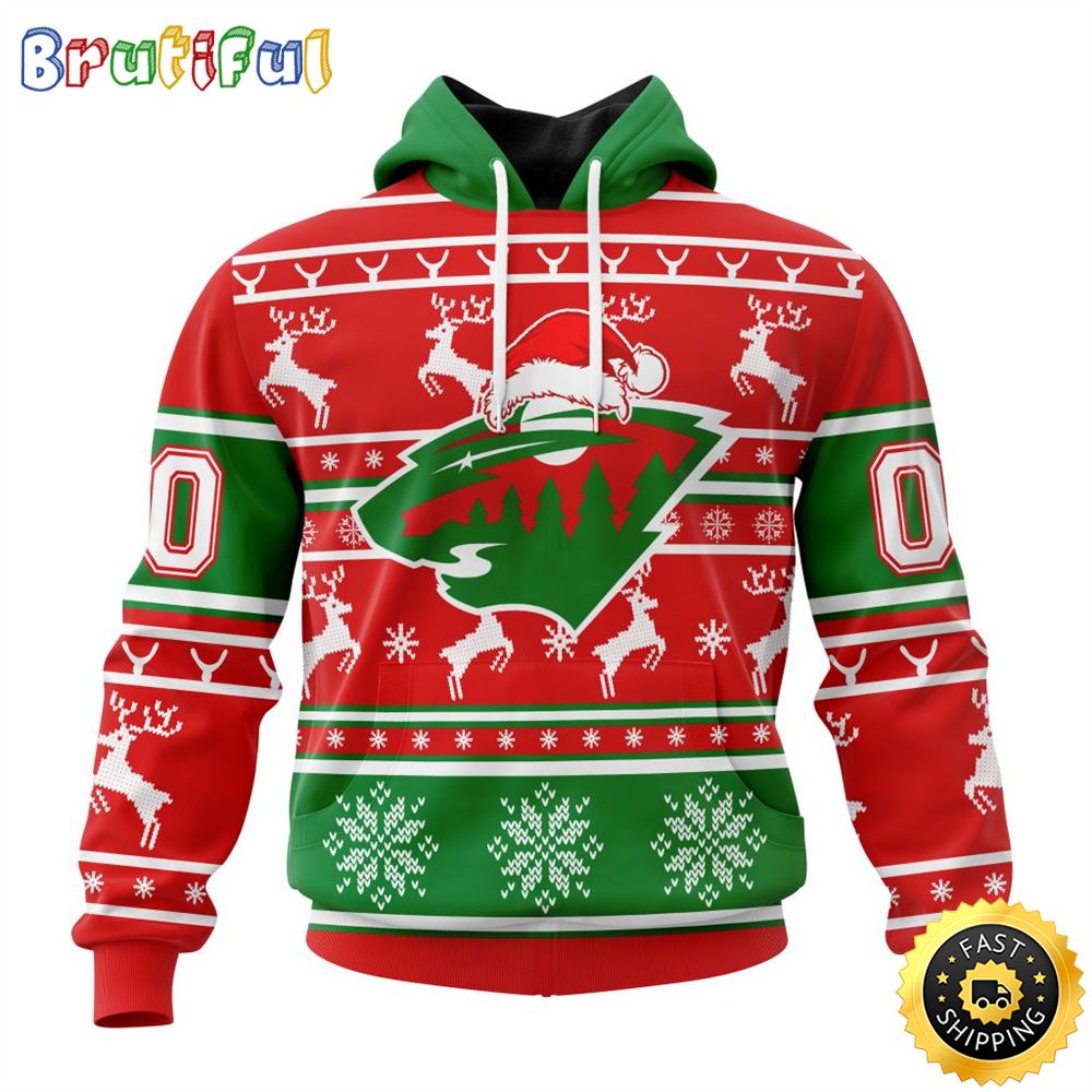 NHL Minnesota Wild Specialized Unisex Christmas Is Coming Santa Claus All Over Print 3D Hoodie Gift For Christmas Day NHL Minnesota Wild Specialized Unisex Christmas Is Coming Santa Claus All Over Print 3D Hoodie Gift For Christmas Day