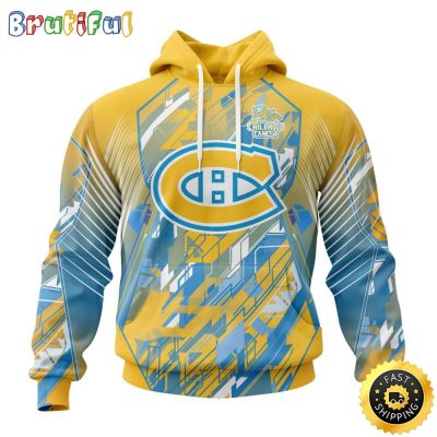 NHL Montreal Canadiens All Over Print 3D Hoodie Fearless Against Childhood Cancers Show Team Spirit