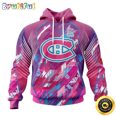 NHL Montreal Canadiens I Pink I Can Fearless Again Breast Cancer All Over Print 3D Hoodie Unisex Hoodie Tshirt Sweatshirt