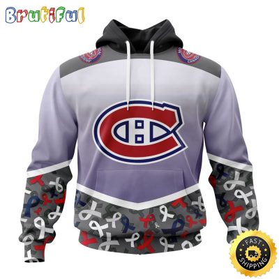 NHL Montreal Canadiens Specialized Sport Fights Again All Cancer All Over Print 3D Hoodie Unisex Hoodie