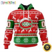 NHL Montreal Canadiens Specialized Unisex Christmas Is Coming Santa Claus All Over Print 3D Hoodie Gift For Christmas Day