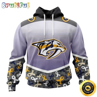 NHL Nashville Predators Specialized Sport Fights Again All Cancer All Over Print 3D Hoodie Unisex Hoodie