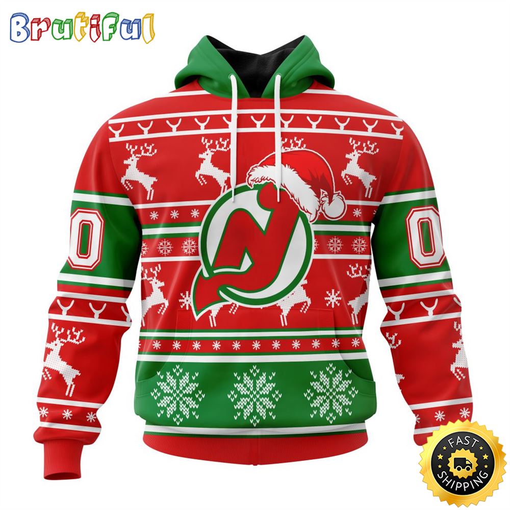 NHL New Jersey Devils Specialized Unisex Christmas Is Coming Santa Claus All Over Print 3D Hoodie Gift For Christmas Day NHL New Jersey Devils Specialized Unisex Christmas Is Coming Santa Claus All Over Print 3D Hoodie Gift For Christmas Day