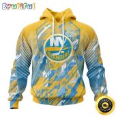 NHL New York Islanders All Over Print 3D Hoodie Fearless Against Childhood Cancers Show Team Spirit