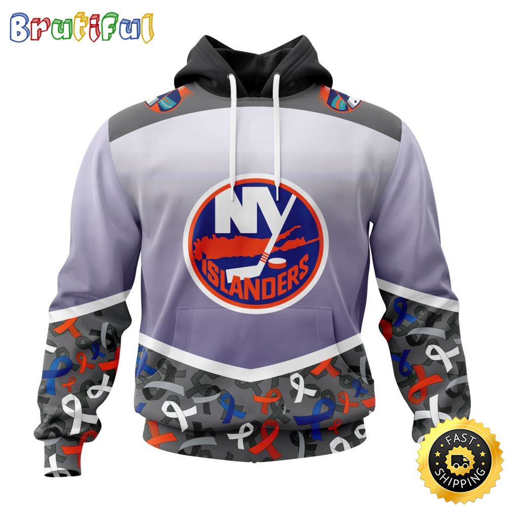 NHL New York Islanders Specialized Sport Fights Again All Cancer All Over Print 3D Hoodie Unisex Hoodie