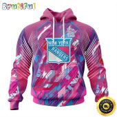 NHL New York Rangers I Pink I Can Fearless Again Breast Cancer All Over Print 3D Hoodie Unisex Hoodie Tshirt Sweatshirt