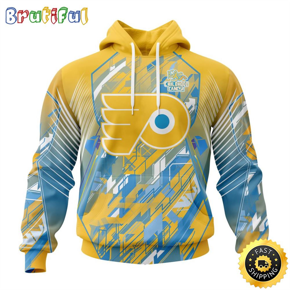 NHL Philadelphia Flyers All Over Print 3D Hoodie Fearless Against Childhood Cancers Show Team Spirit NHL Philadelphia Flyers All Over Print 3D Hoodie Fearless Against Childhood Cancers Show Team Spirit
