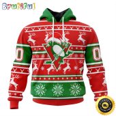 NHL Pittsburgh Penguins Specialized Unisex Christmas Is Coming Santa Claus All Over Print 3D Hoodie Gift For Christmas Day