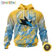 NHL San Jose Sharks All Over Print 3D Hoodie Fearless Against Childhood Cancers Show Team Spirit