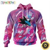 NHL San Jose Sharks I Pink I Can Fearless Again Breast Cancer All Over Print 3D Hoodie Unisex Hoodie Tshirt Sweatshirt