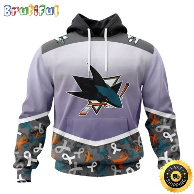 NHL San Jose Sharks Specialized Sport Fights Again All Cancer All Over Print 3D Hoodie Unisex Hoodie