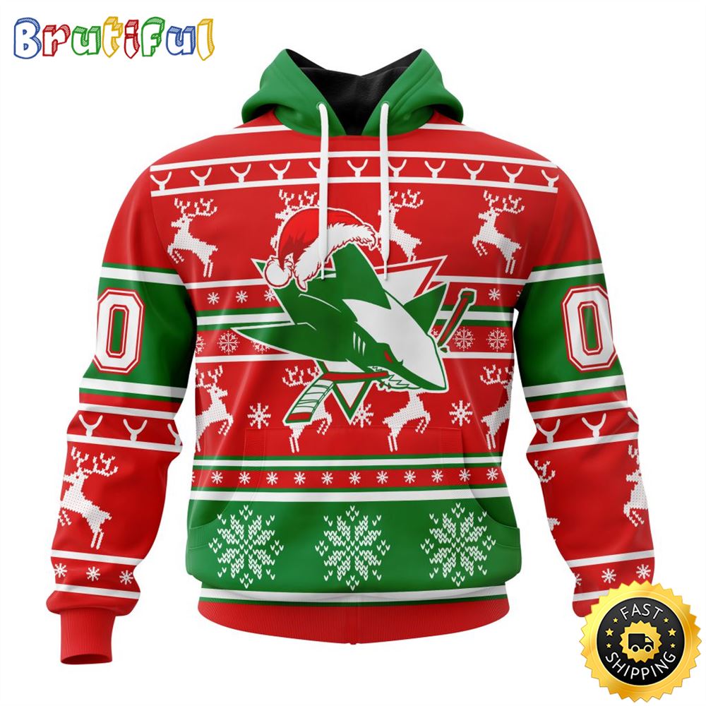 NHL San Jose Sharks Specialized Unisex Christmas Is Coming Santa Claus All Over Print 3D Hoodie Gift For Christmas Day NHL San Jose Sharks Specialized Unisex Christmas Is Coming Santa Claus All Over Print 3D Hoodie Gift For Christmas Day