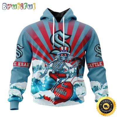 NHL Seattle Kraken Hoodie Specialized Kits For The Grateful Dead 3D Hoodie Unisex Hoodie Tshirt