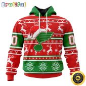 NHL St. Louis Blues Specialized Unisex Christmas Is Coming Santa Claus All Over Print 3D Hoodie Gift For Christmas Day