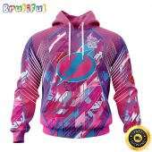 NHL Tampa Bay Lightning I Pink I Can Fearless Again Breast Cancer All Over Print 3D Hoodie Unisex Hoodie Tshirt Sweatshirt