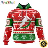 NHL Tampa Bay Lightning Specialized Unisex Christmas Is Coming Santa Claus All Over Print 3D Hoodie Gift For Christmas Day