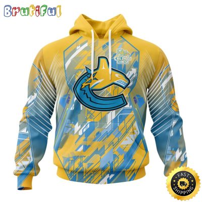 NHL Vancouver Canucks All Over Print 3D Hoodie Fearless Against Childhood Cancers Show Team Spirit