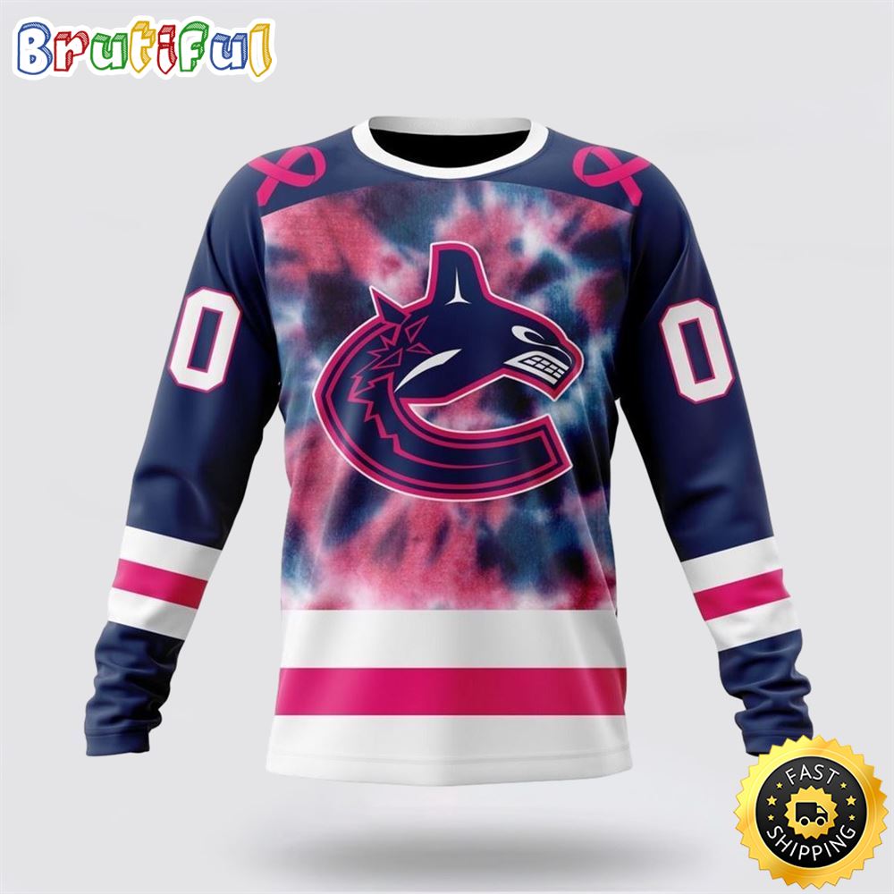 Personalized NHL Vancouver Canucks Crewneck Sweatshirt Special Pink October Fight Breast Cancer Gift For Man And Women Personalized NHL Vancouver Canucks Crewneck Sweatshirt Special Pink October Fight Breast Cancer Gift For Man And Women