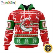 NHL Vancouver Canucks Specialized Unisex Christmas Is Coming Santa Claus All Over Print 3D Hoodie Gift For Christmas Day
