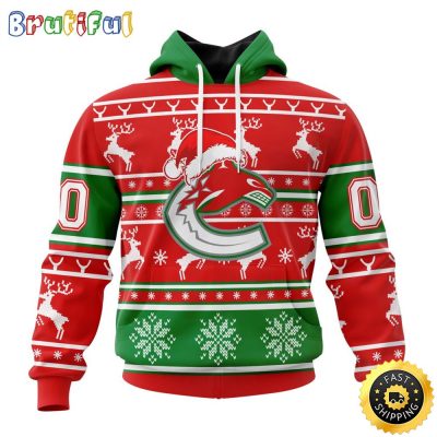 NHL Vancouver Canucks Specialized Unisex Christmas Is Coming Santa Claus All Over Print 3D Hoodie Gift For Christmas Day