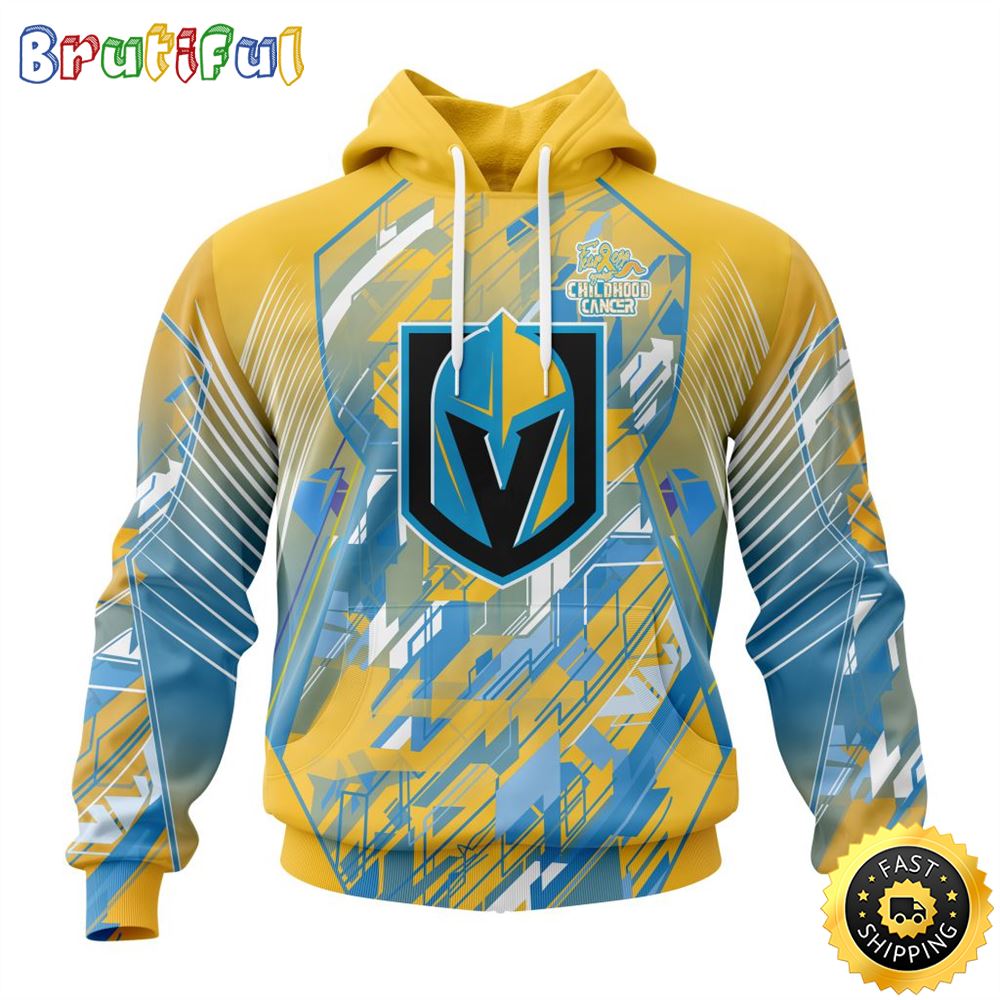 NHL Vegas Golden Knights All Over Print 3D Hoodie Fearless Against Childhood Cancers Show Team Spirit NHL Vegas Golden Knights All Over Print 3D Hoodie Fearless Against Childhood Cancers Show Team Spirit