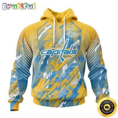NHL Washington Capitals All Over Print 3D Hoodie Fearless Against Childhood Cancers Show Team Spirit