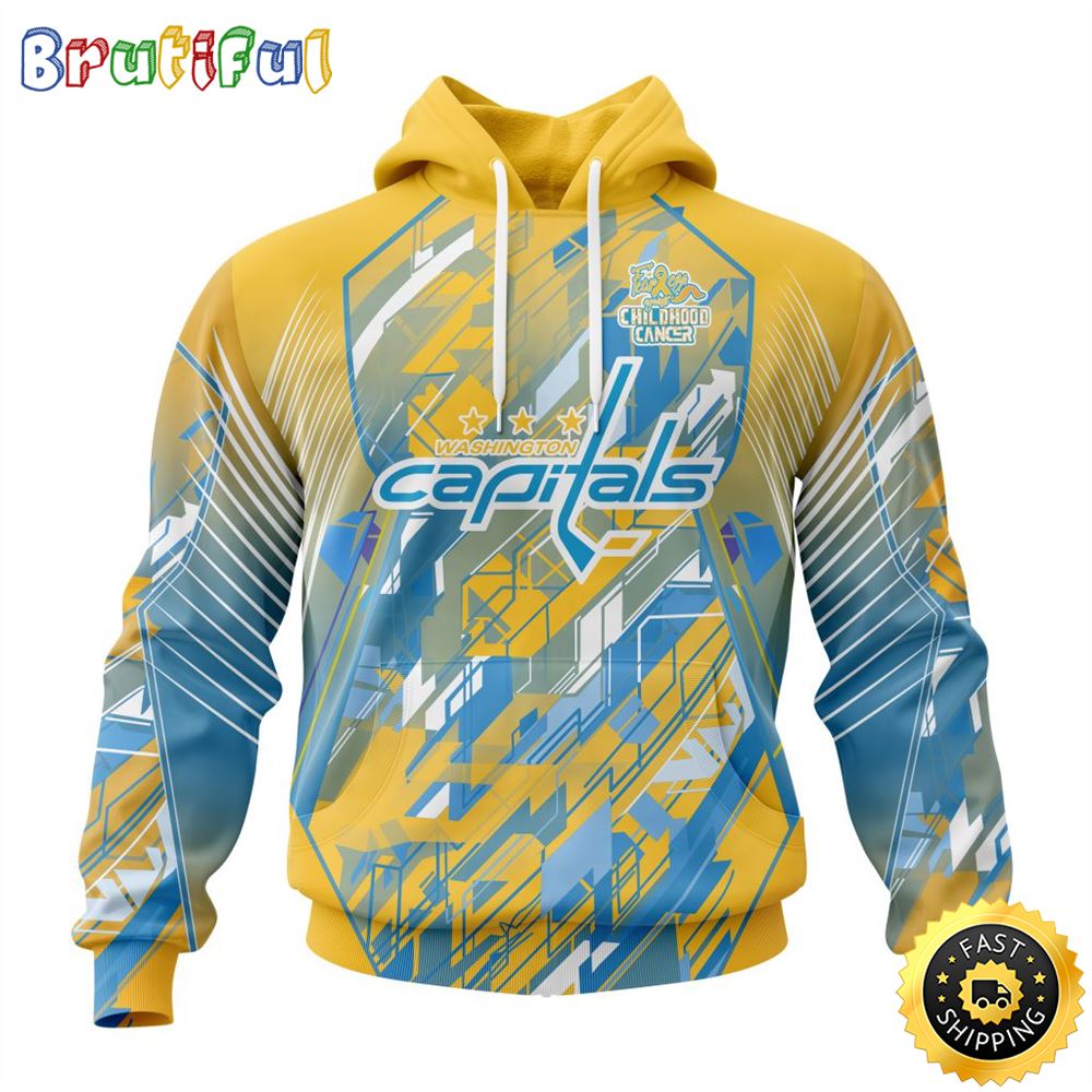NHL Washington Capitals All Over Print 3D Hoodie Fearless Against Childhood Cancers Show Team Spirit