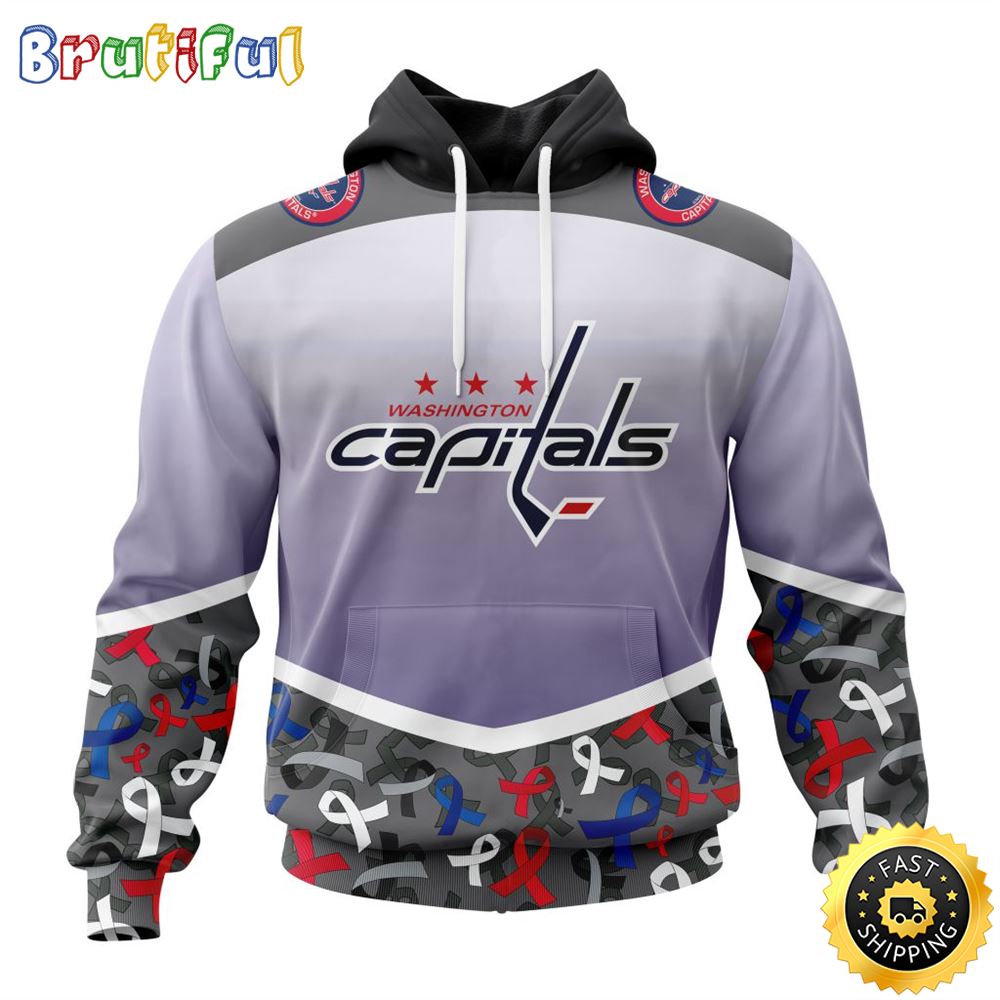 NHL Washington Capitals Specialized Sport Fights Again All Cancer All Over Print 3D Hoodie Unisex Hoodie