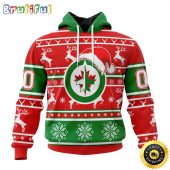 NHL Winnipeg Jets Specialized Unisex Christmas Is Coming Santa Claus All Over Print 3D Hoodie Gift For Christmas Day