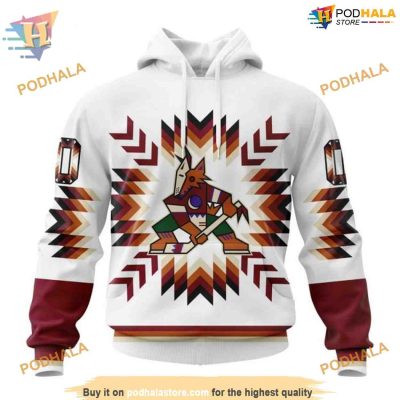 Native Pattern NHL Design Arizona Coyotes Hoodie 3D, Custom Arizona Coyotes Merchandise