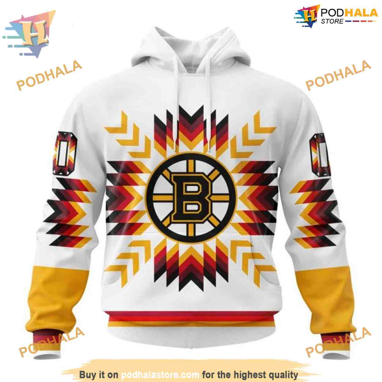 Native Pattern Special Design NHL Boston Bruins Hoodie 3D, Personalized Apparel Native Pattern Special Design NHL Boston Bruins Hoodie 3D, Personalized Apparel