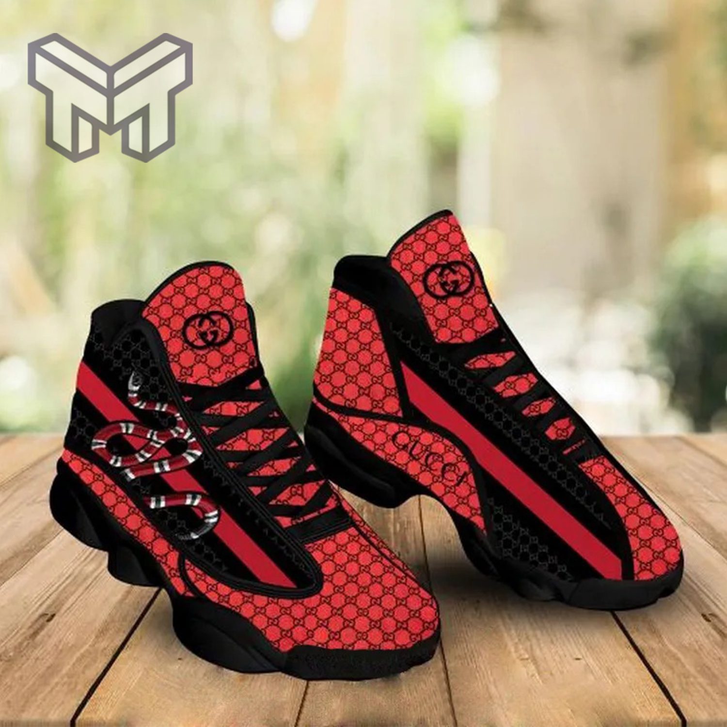 New Gucci Red Snake Air Jordan 13 Sneakers Shoes Gucci Gifts For Men Women New Gucci Red Snake Air Jordan 13 Sneakers Shoes Gucci Gifts For Men Women