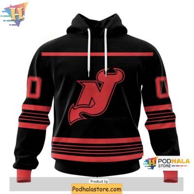 New Jersey Devils 3D Hoodie, Custom Name and Number for Hockey Fans