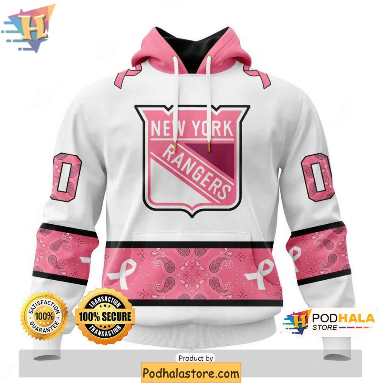 New York Rangers 3D Hoodie, Breast Cancer Awareness Personalized Sweatshirt New York Rangers 3D Hoodie, Breast Cancer Awareness Personalized Sweatshirt