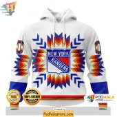 New York Rangers 3D Hoodie Custom Design with Native Pattern Apparel
