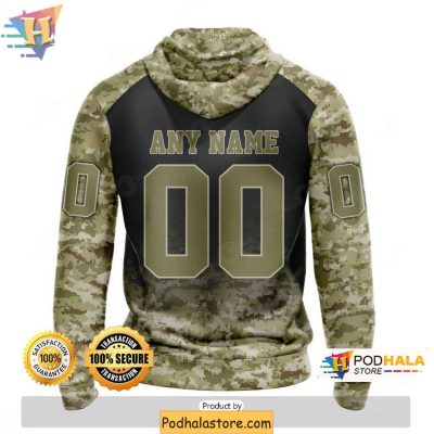 New York Rangers 3D Hoodie, Personalized Veterans Day Camo Design