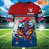 Newcastle Knights Novocastrians Nrl Personalized Name 3D T-Shirt Hoodie Zipper Hoodie for men and women