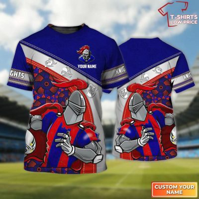 Newcastle Knights Personalized Name 3D T-Shirt Hoodie Zipper Hoodie for men and women, Gift For Nrl Fan
