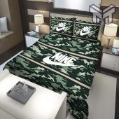 Nike Green Army Fashion Luxury Brand Premium Bedding Set Home Decor