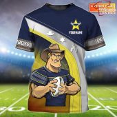 North Queensland Cowboys Fans Personalized Name 3d T Shirt - demo10